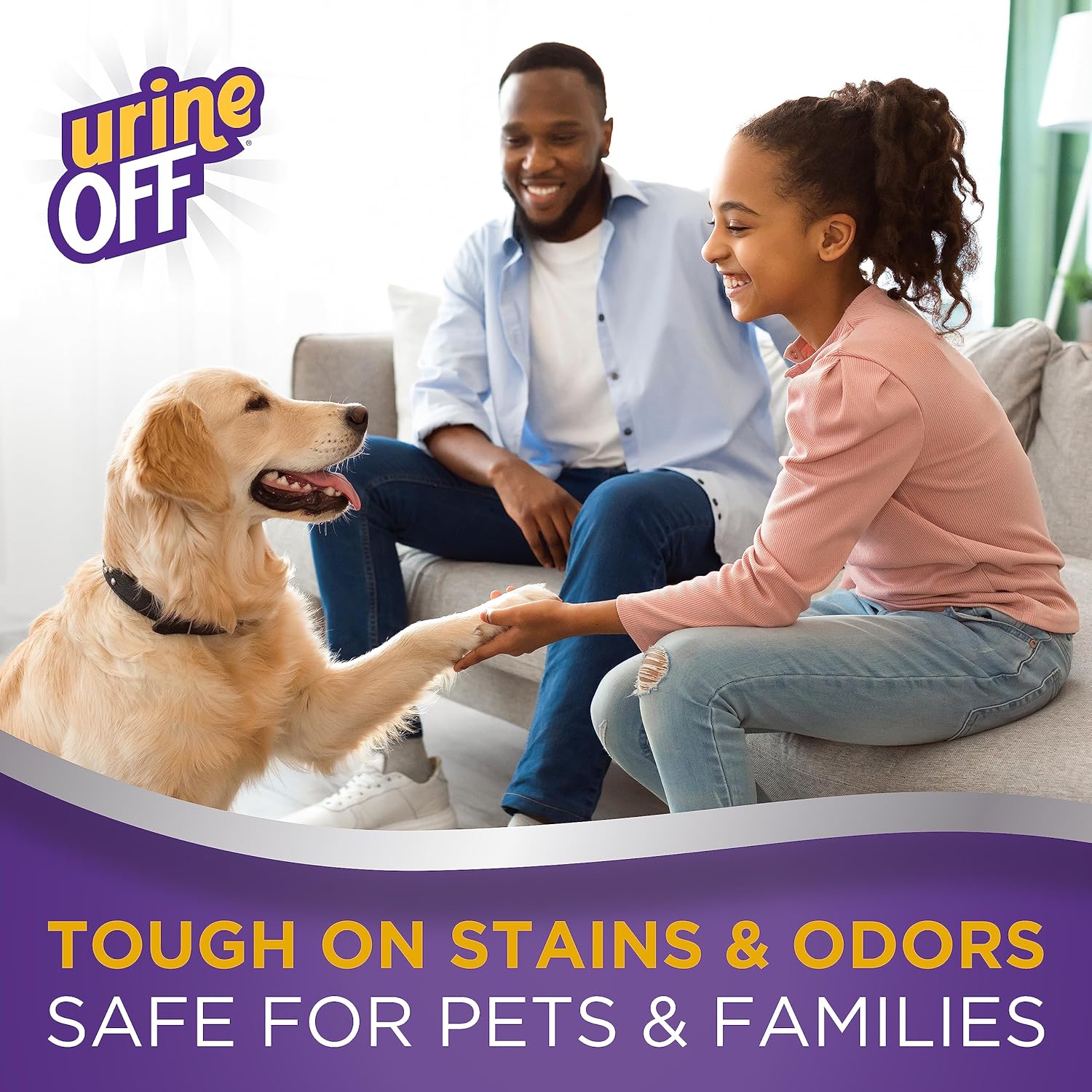 Urine OFF Dog & Puppy Hard Surface Sprayer with Carpet Applicator Cap for Cats 16.9oz