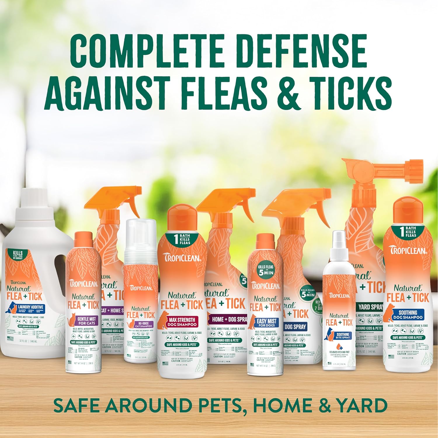 TropiClean Flea + Tick Cat + Home Easy Mist Spray for Cats- 14oz