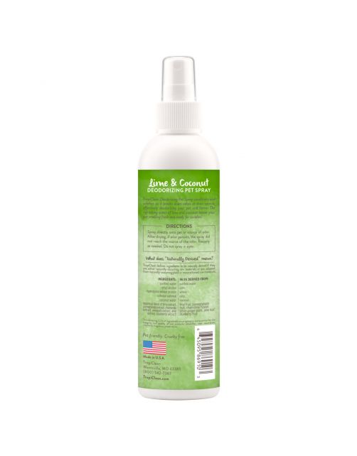 TropiClean Lime & Coconut Deodorizing Spray for Pets, 8oz