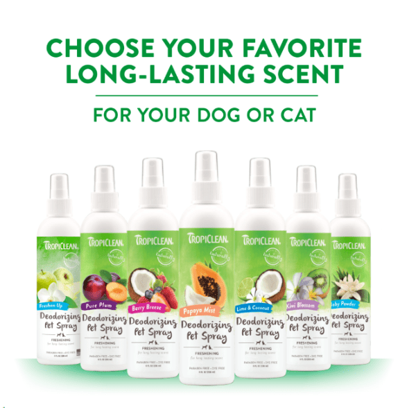 TropiClean Kiwi Blossom Deodorizing Spray for Pets, 8oz