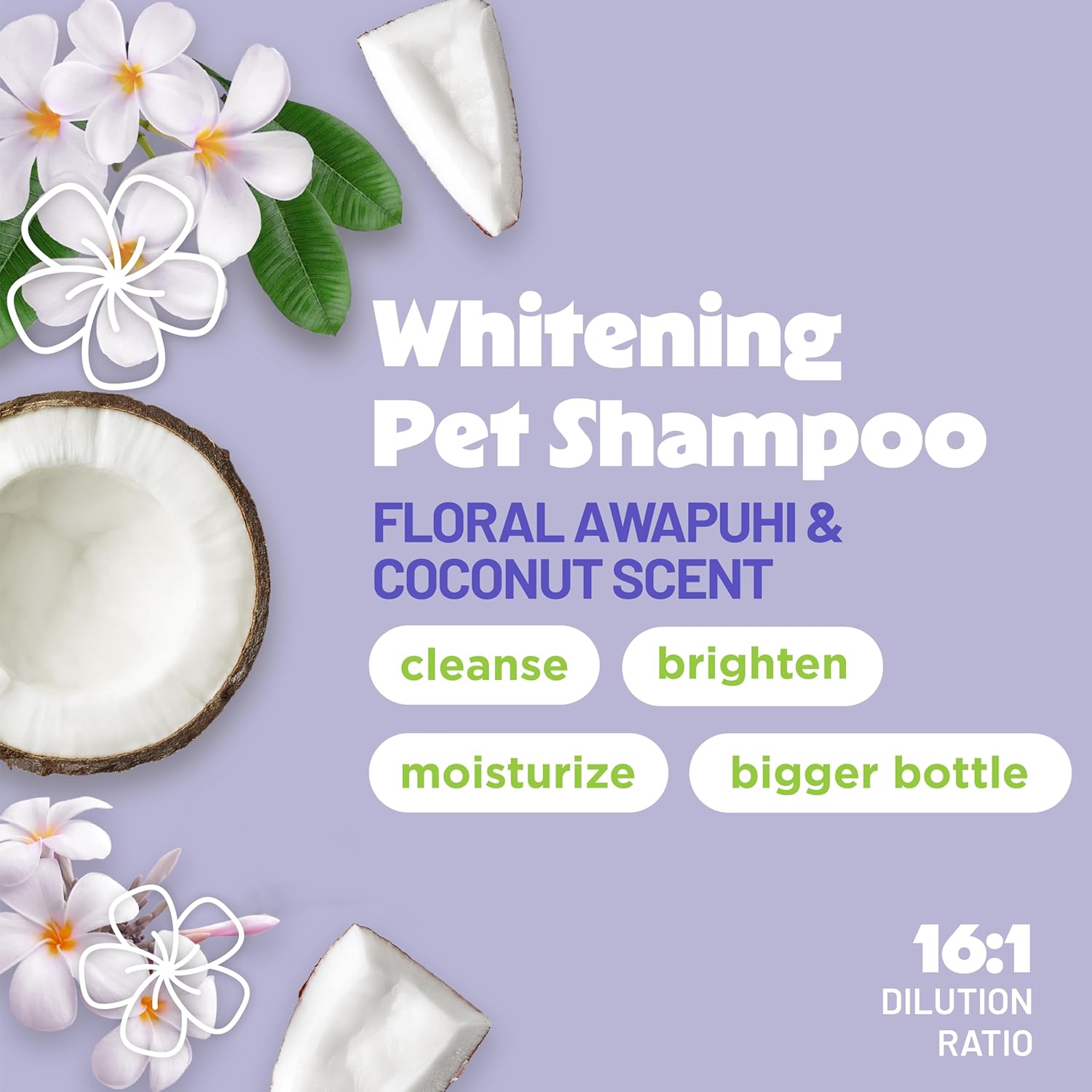 TropiClean Awapuhi & Coconut Whitening Shampoo for Pets, 1 gallon