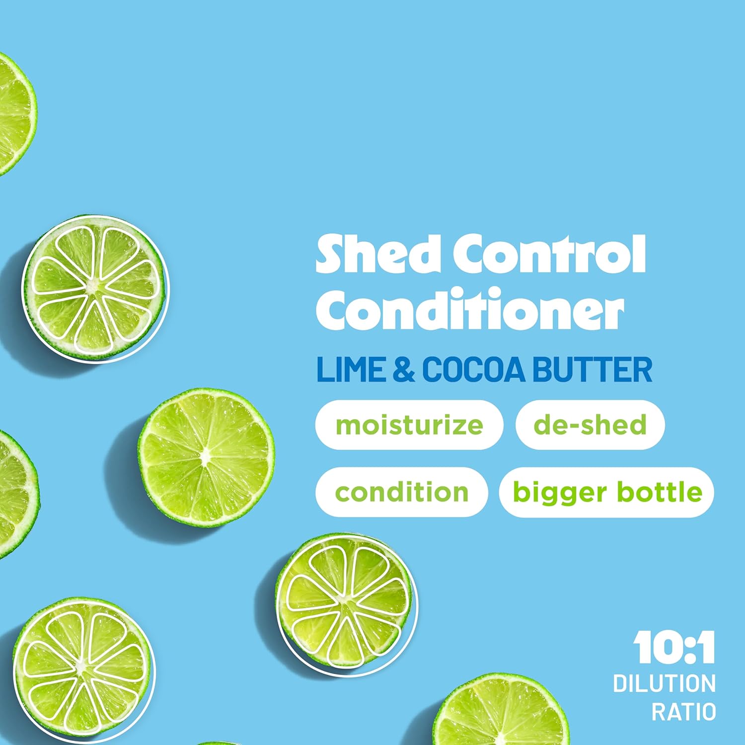 TropiClean Lime & Cocoa Butter Shed Control Conditioner for Pets, 1 gallon