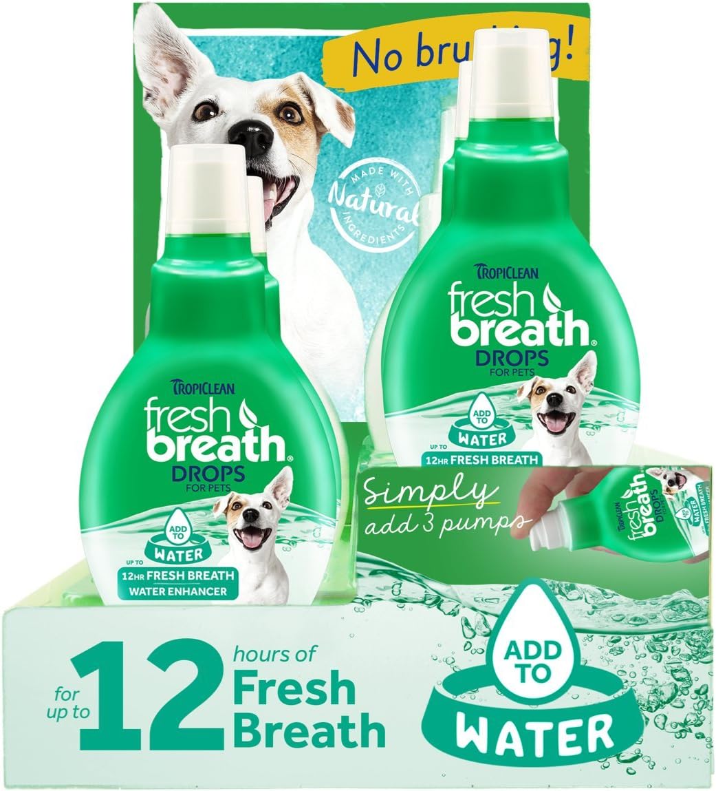 TropiClean Fresh Breath by TropiClean 6pc Drops for Dogs Display