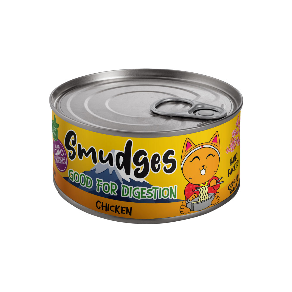 Smudges Adult Cat Chicken Flakes in Gravy 80g Pack of 12