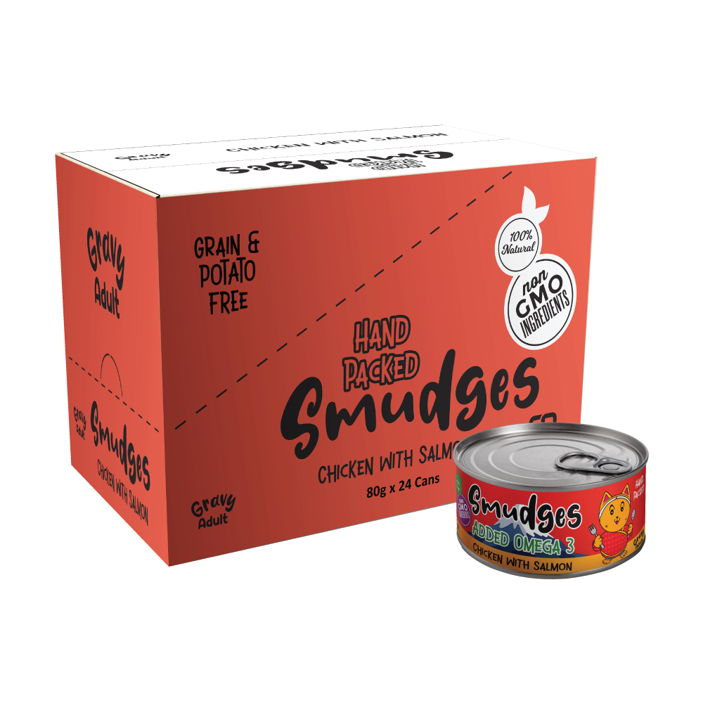 Smudges Adult Cat Chicken With Salmon In Gravy 80g Pack of 12