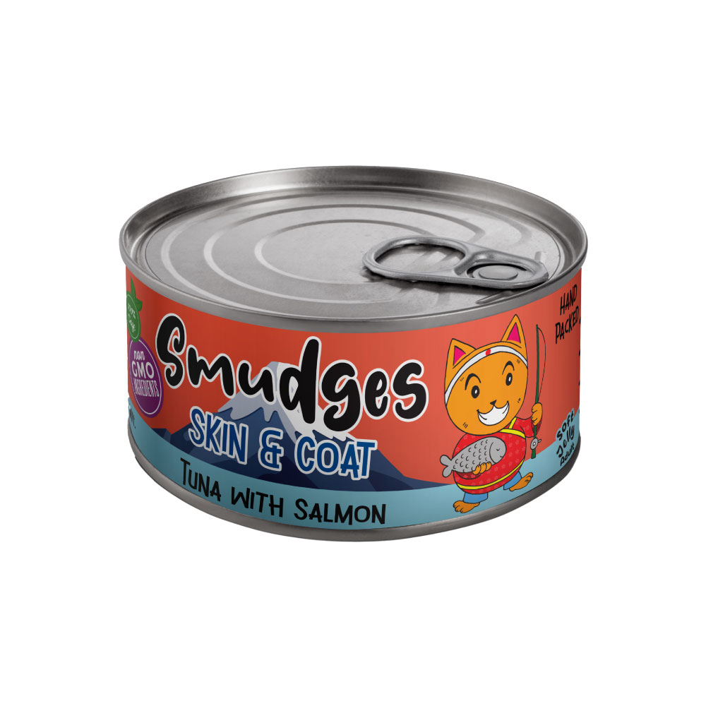 Smudges Adult Cat Tuna Flakes With Salmon in Soft Jelly 80g Pack of 12