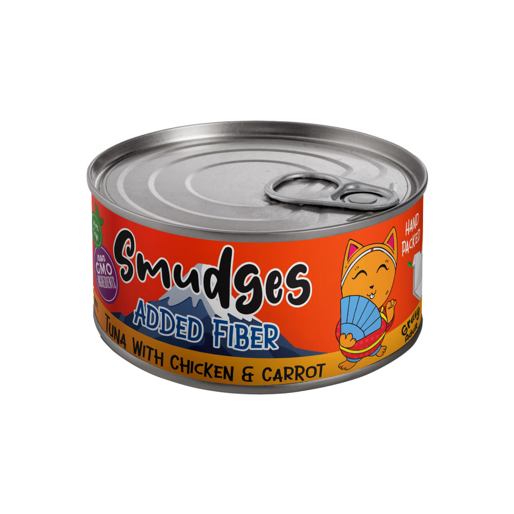 Smudges Adult Cat Tuna Flakes With Chicken & Carrot in Gravy 80g Pack of 12