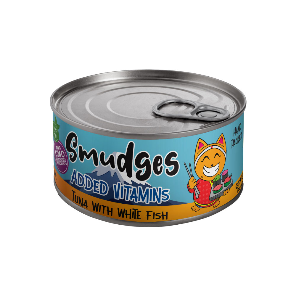 Smudges Adult Cat Tuna with White Fish in Gravy 80g Pack of 12