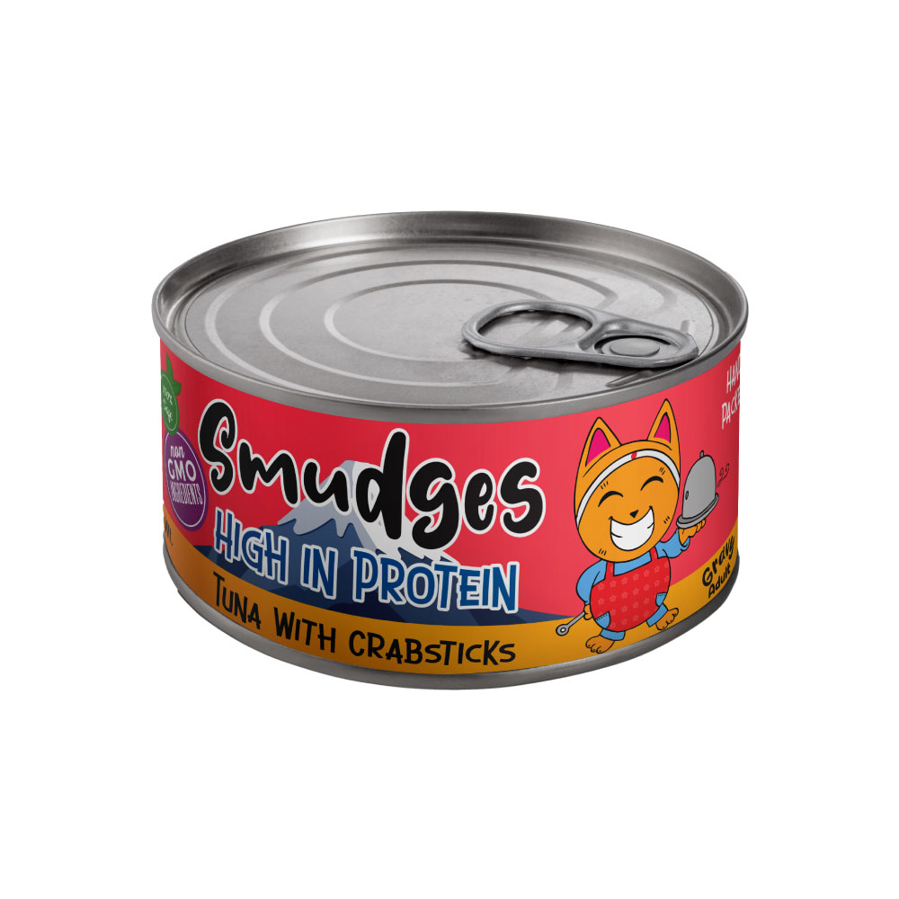 Smudges Adult Cat Tuna with Crabsticks in Gravy 80g Pack of 12