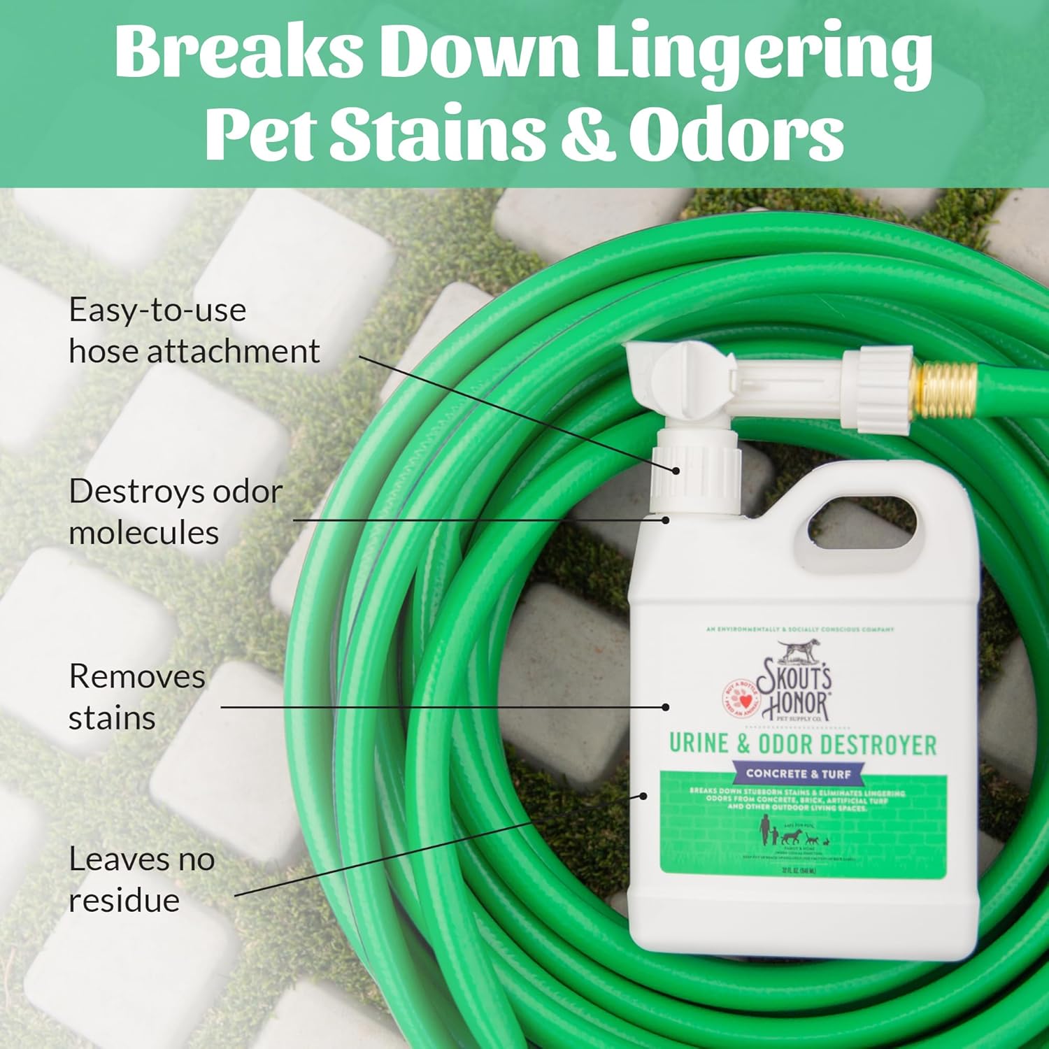 Skouts Honor Urine & Odor Destroyer Concrete & Turf 32oz