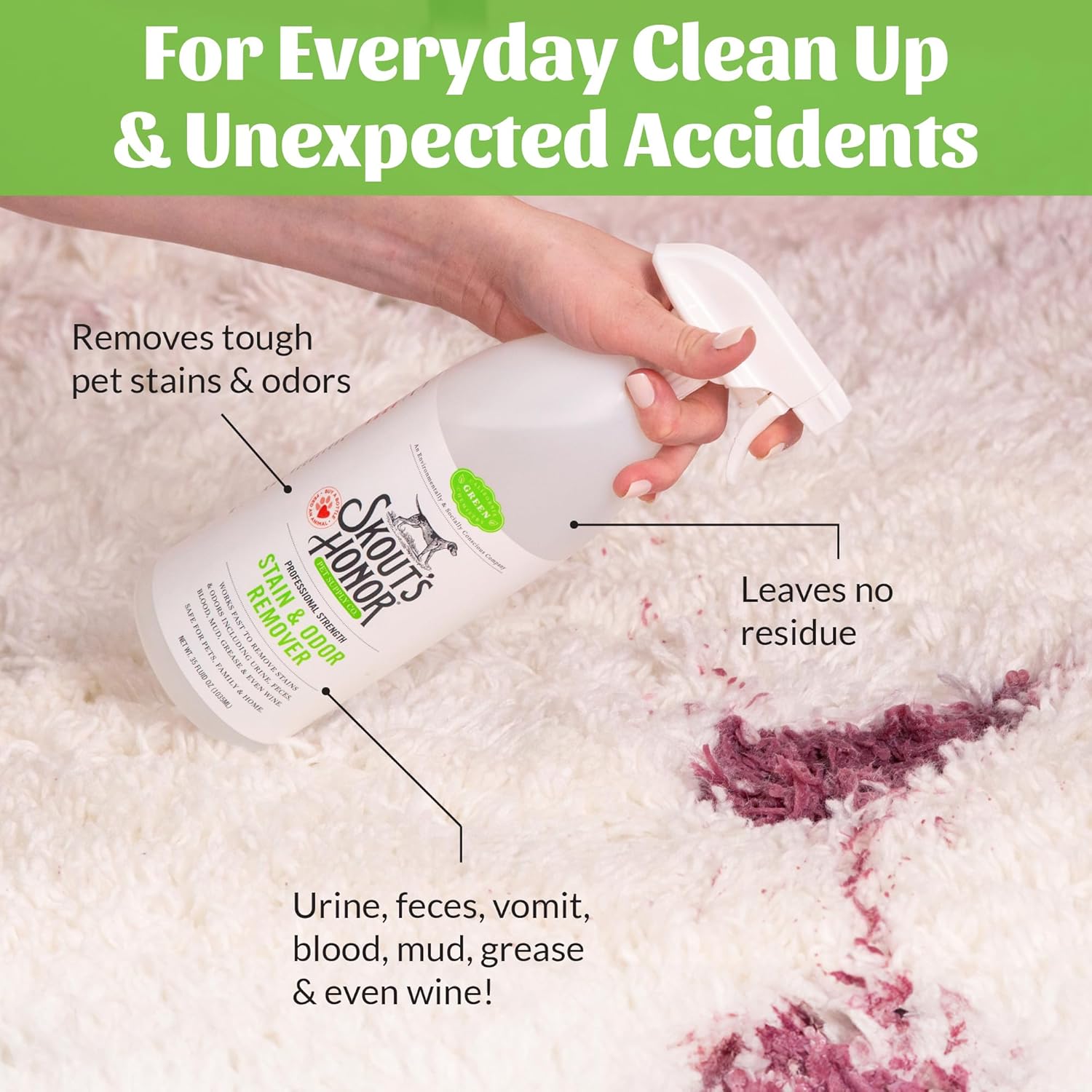 Skouts Honor Stain & Odor Remover  1 Liter Pet Essentials