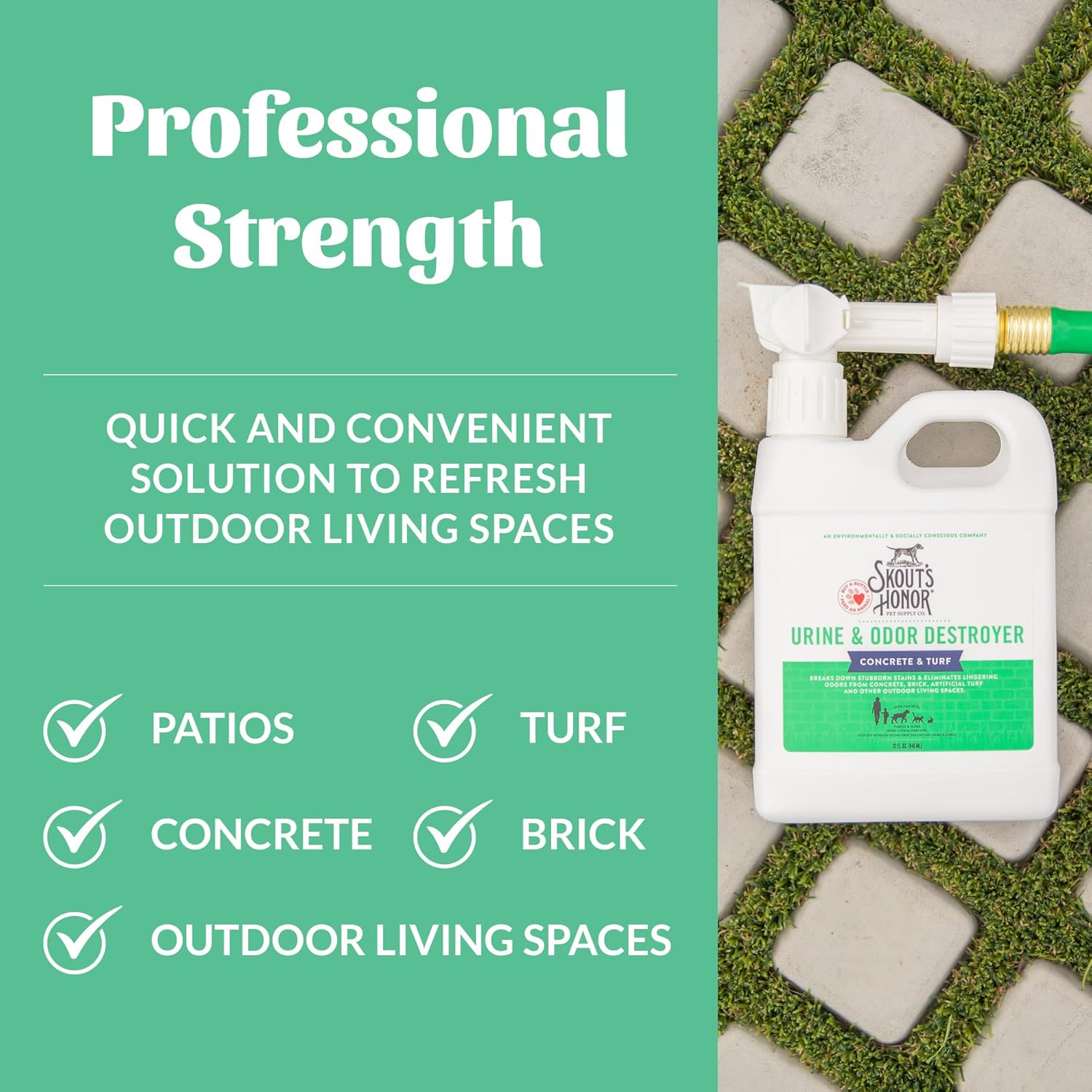 Skouts Honor Urine & Odor Destroyer Concrete & Turf 32oz