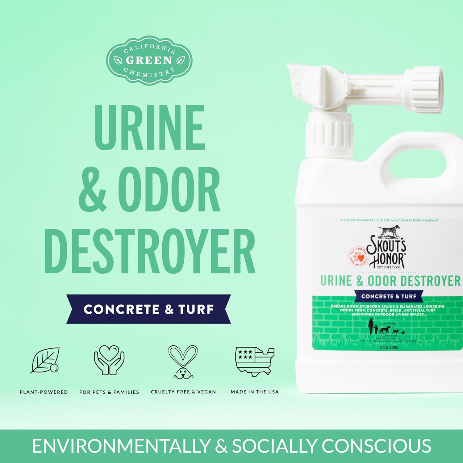 Skouts Honor Urine & Odor Destroyer Concrete & Turf 32oz