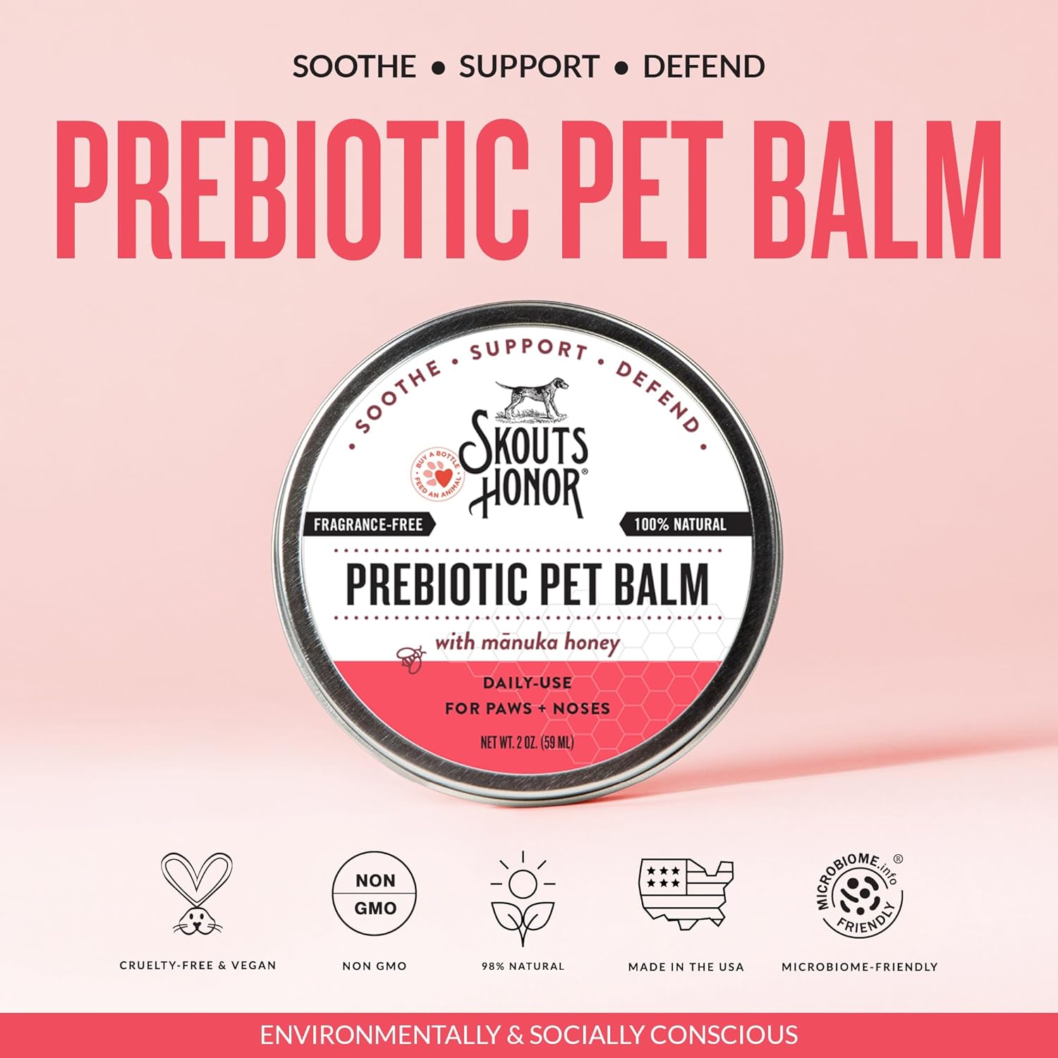 Skouts Honor Prebiotic Pet Balm  60Ml/2OZ Pet Essentials & Wellness