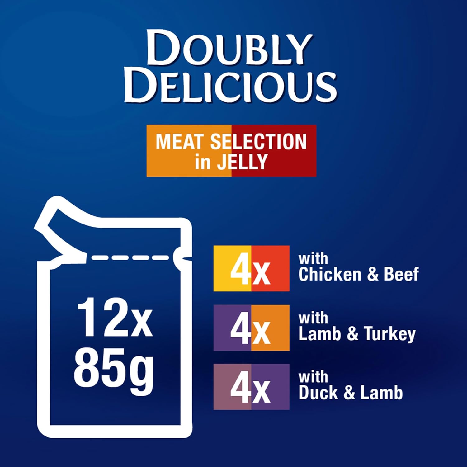 Purina Felix As Good As It Looks Doubly Delicious Cat Wet Food Meat Selection in Jelly 85g x 12
