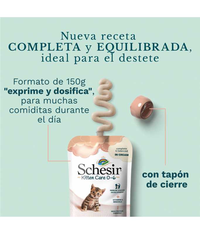 Schesir Kitten Cream 0-6 Chicken Wet Food 150g Pouch