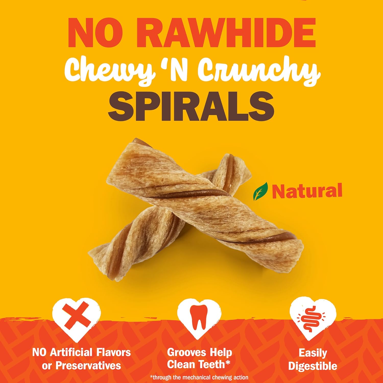 Cadet 3 pk Medium Chewy N Crunchy Spirals  Dog Treats & Chews