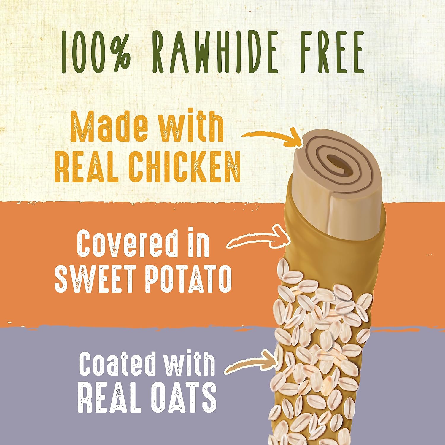 Cadet 2 pk. Smart Hide Rawhide Free Oats w/ Display  Dog Treats & Chews