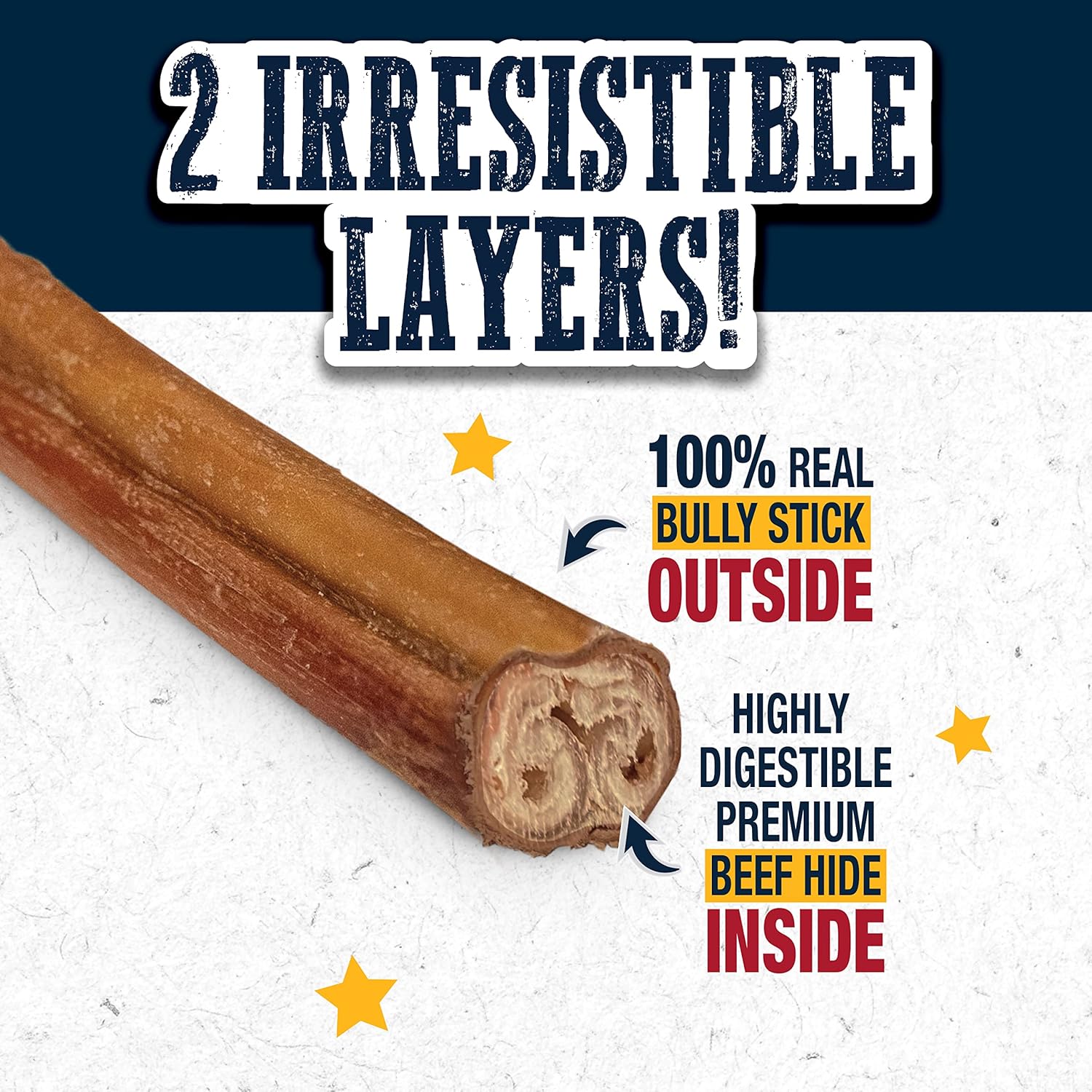 Cadet Cadet Bully Hide Stick Large w/ Display 1 pk Dog Treats & Chews