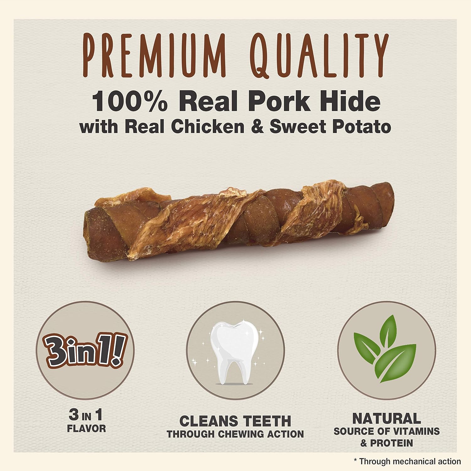 Cadet 6 pk. Chicken & Sweet Potato Triple Chew Treat Dog Treats & Chews