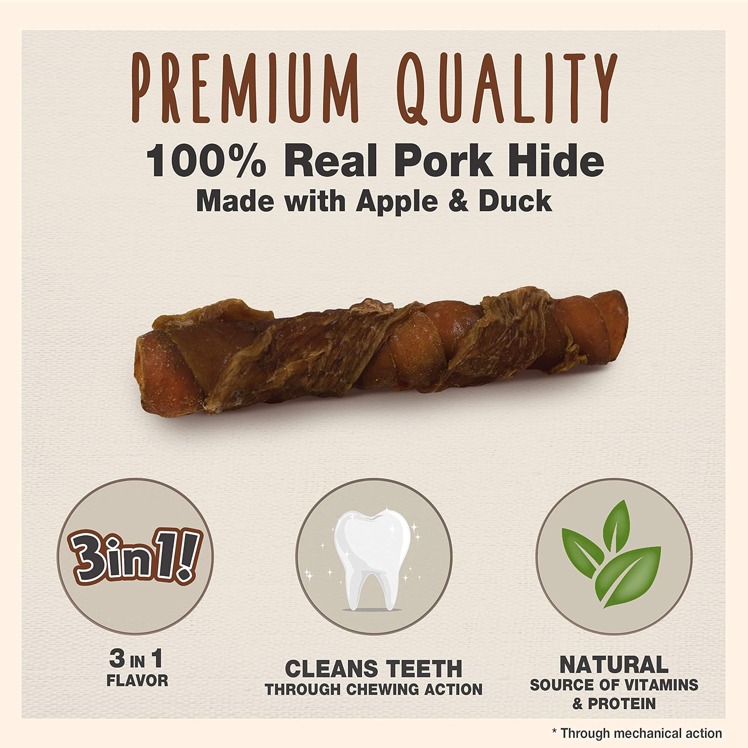 Cadet 6 pk. Duck & Apple Triple Chew Treat  Dog Treats & Chews