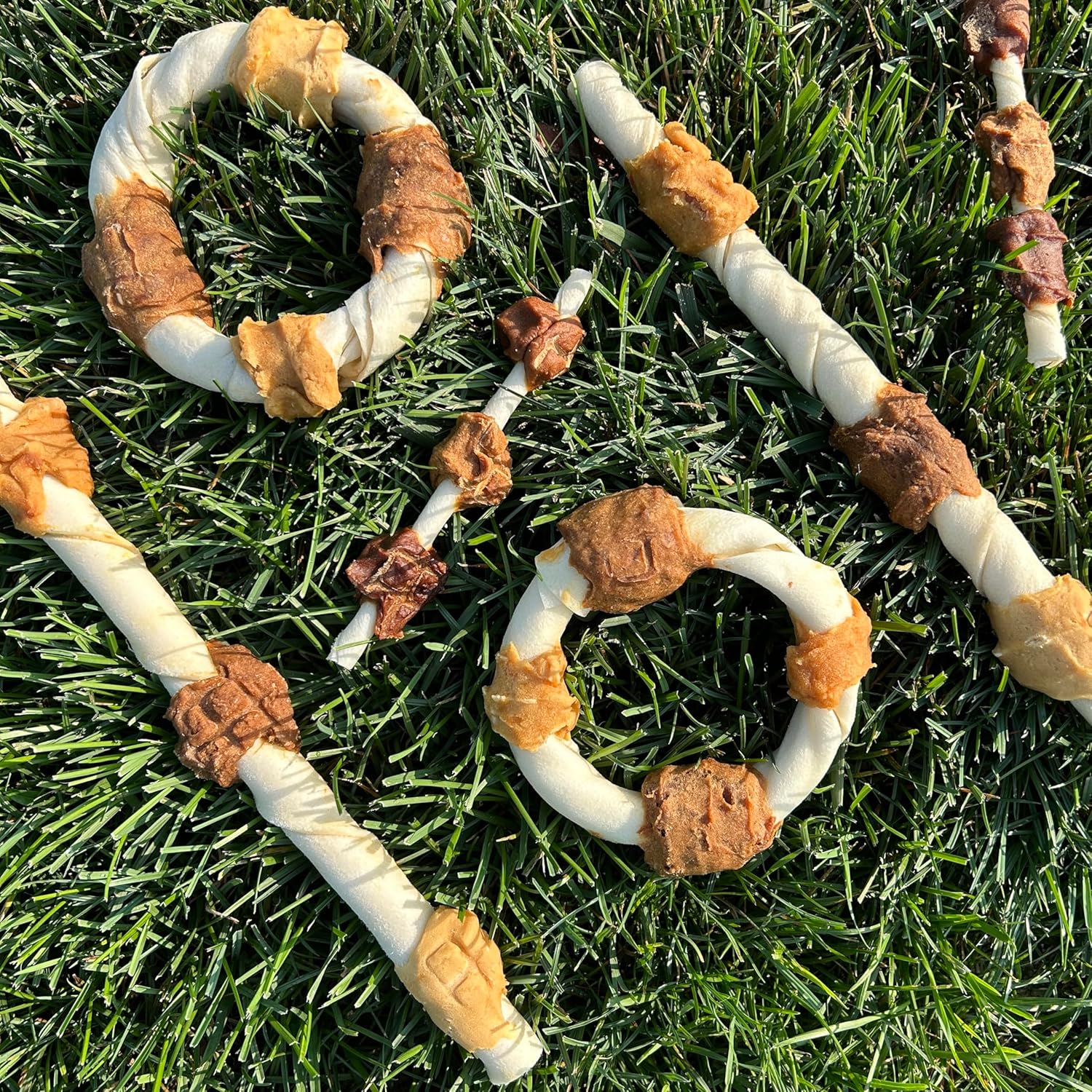 Cadet 4 oz. Beef Hide Shish Kabobs 
(Rawhide Twist Sticks wrapped in Chicken, Duck & Sweet Potato)  Dog Treats & Chews