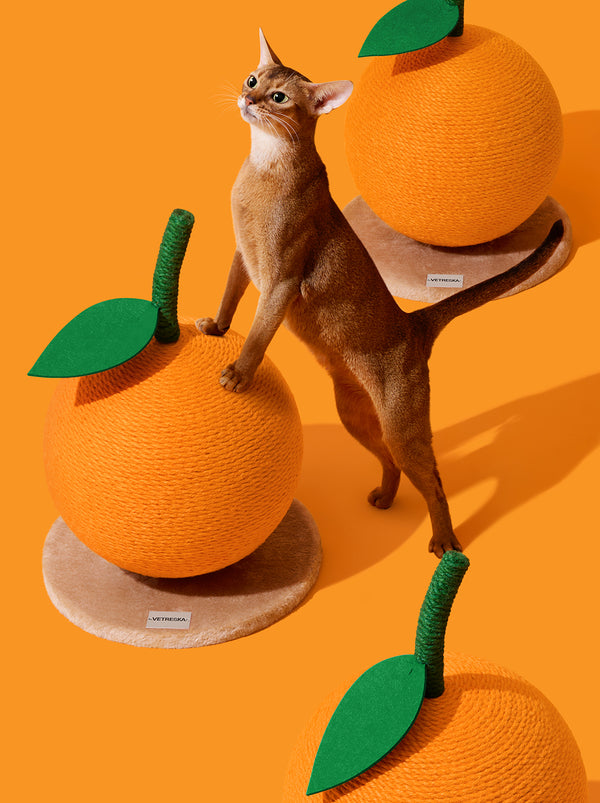 VETRESKA Tangerine Cat Scratching Ball