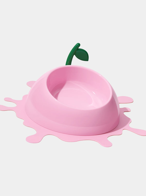 VETRESKA Juicy Peach Pet Bowl, Spoon & Mat Set