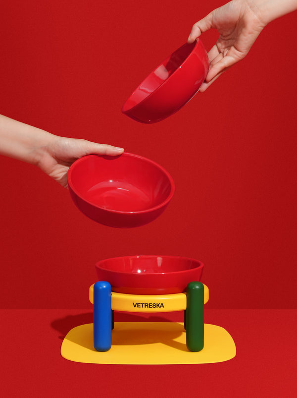 VETRESKA Chroma Pet Bowl & Mat Set (M)