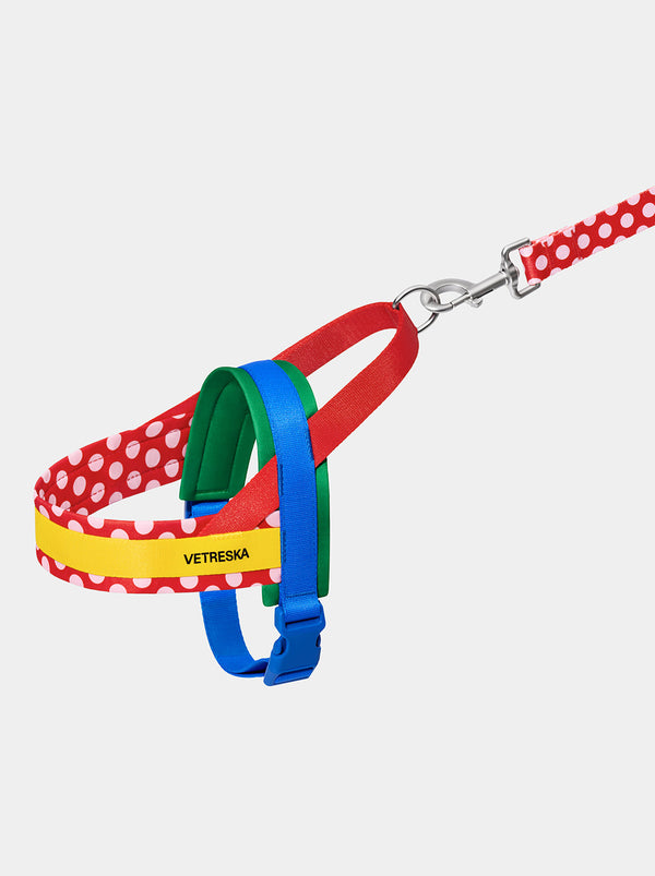VETRESKA Chroma Pet Harness & Leash Set-Red (M)