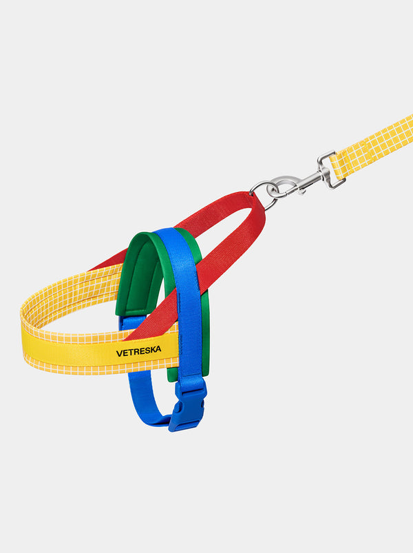 VETRESKA Chroma Pet Harness & Leash Set-Yellow (M)