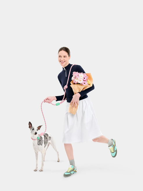 VETRESKA Connect Hands-Free Rope Leash for Pets (Flora)