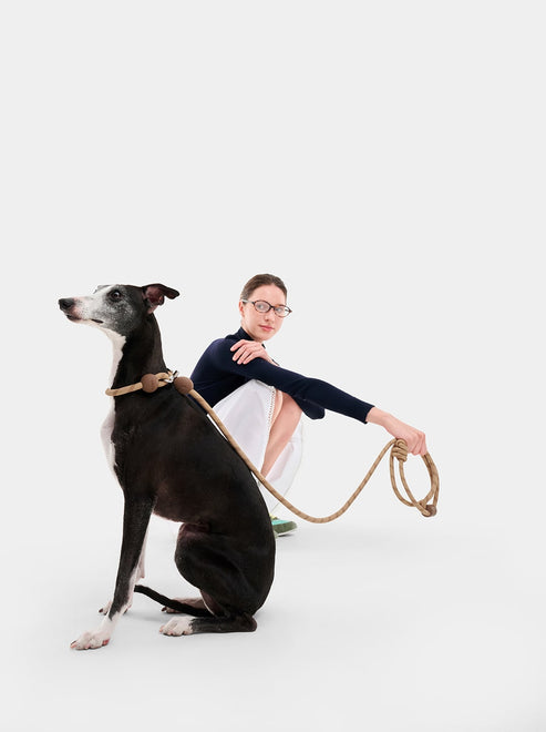 VETRESKA Connect Hands-Free Rope Leash for Pets (Coffee)