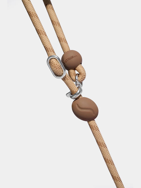 VETRESKA Connect Hands-Free Rope Leash for Pets (Coffee)