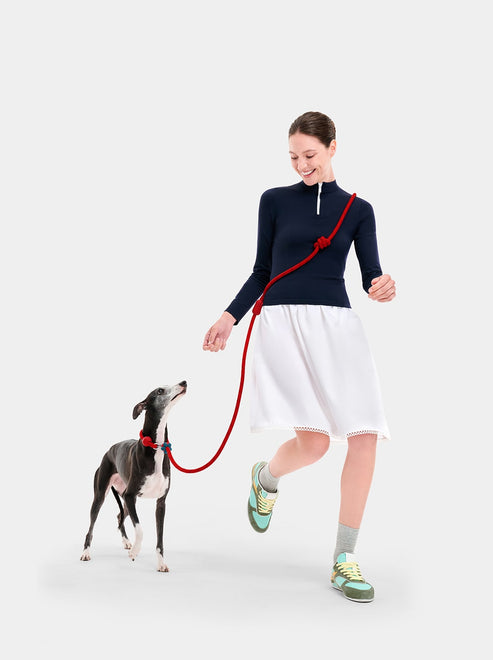 VETRESKA Connect Hands-Free Rope Leash for Pets (Strawberry)