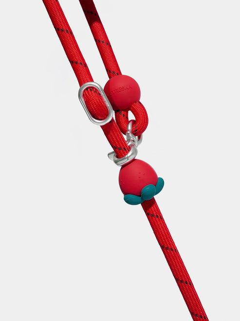VETRESKA Connect Hands-Free Rope Leash for Pets (Strawberry)