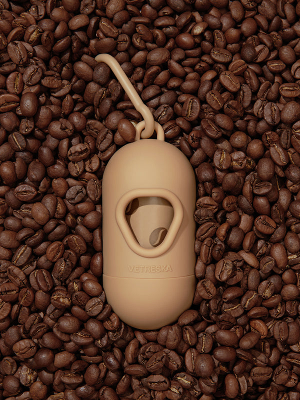 VETRESKA Coffee Pet Poop Bags & Dispenser (1 Dispenser + 1 Roll)