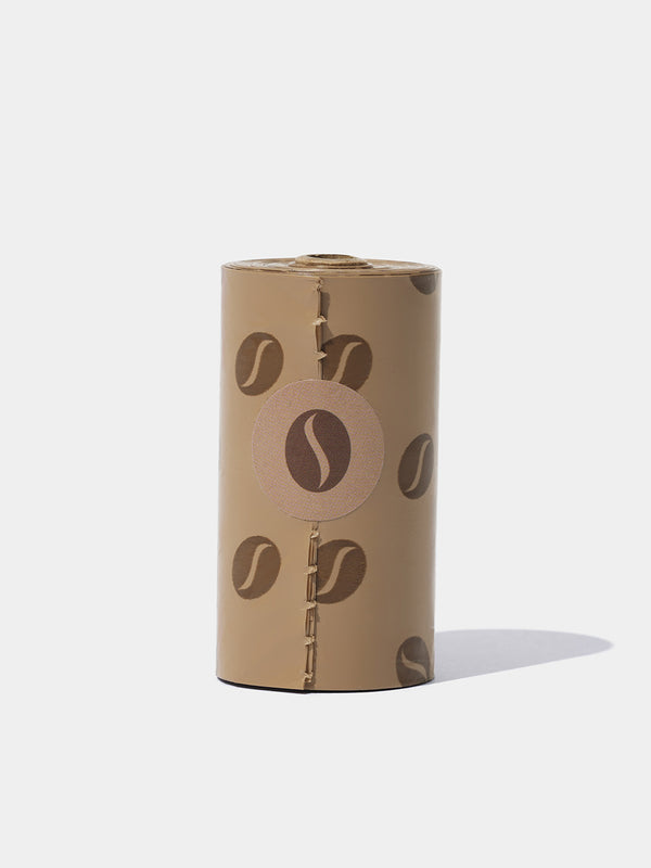 VETRESKA Coffee Pet Poop Bags & Dispenser Set (1 Dispenser + 7 Rolls)
