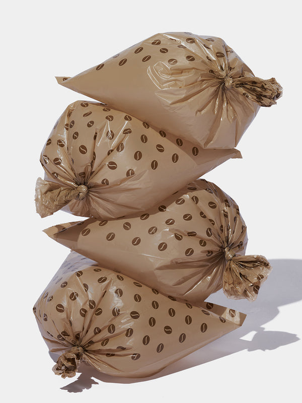 VETRESKA Coffee Pet Poop Bags & Dispenser Set (1 Dispenser + 7 Rolls)