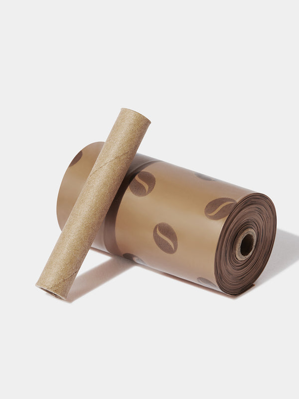 VETRESKA Coffee Pet Poop Bags & Dispenser Set (1 Dispenser + 7 Rolls)