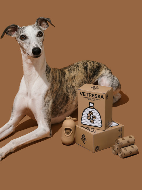 VETRESKA Coffee Pet Poop Bags Refill Set (12 Rolls)