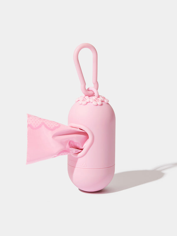 VETRESKA Cherry Blossom Pet Poop Bags & Dispenser (1 Dispenser + 1 Roll)