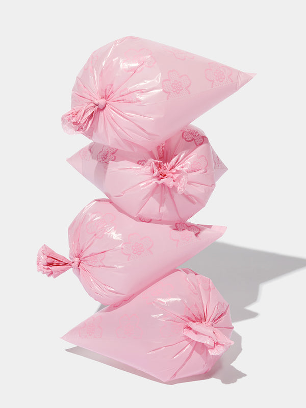 VETRESKA Cherry Blossom Pet Poop Bags & Dispenser (1 Dispenser + 1 Roll)