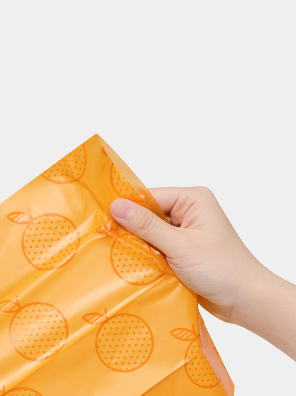 VETRESKA Tangerine Pet Poop Bags & Dispenser Set (1 Dispenser + 7 Rolls)