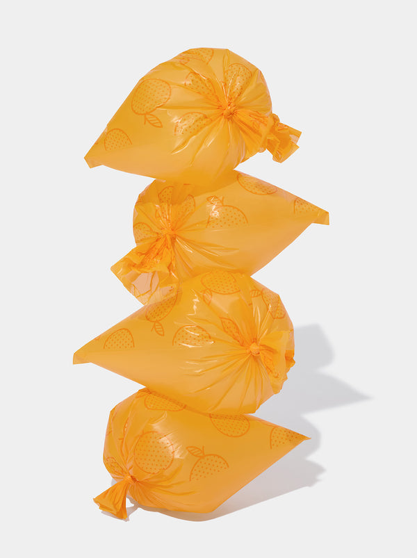 VETRESKA Tangerine Pet Poop Bags & Dispenser Set (1 Dispenser + 7 Rolls)