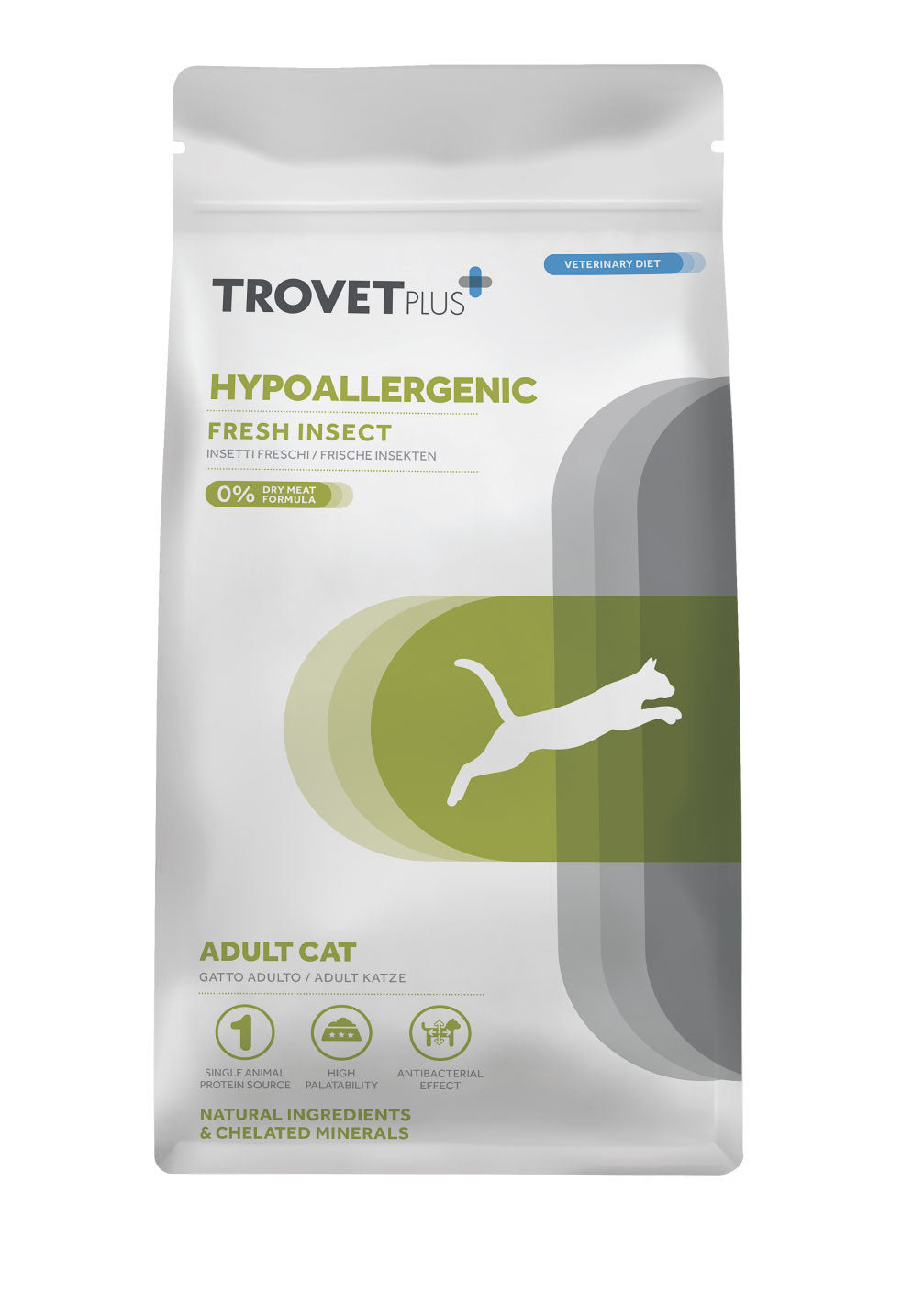 Trovet Plus Adult Cat Hypoallergenic Insect Dry Food 2.5 Kg