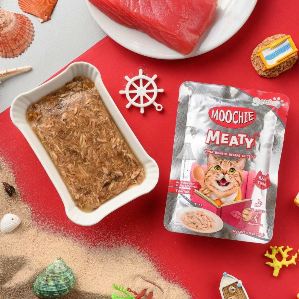 Moochie Tuna & Bonito Recipe in Jelly Pouch 70g Pack of 12