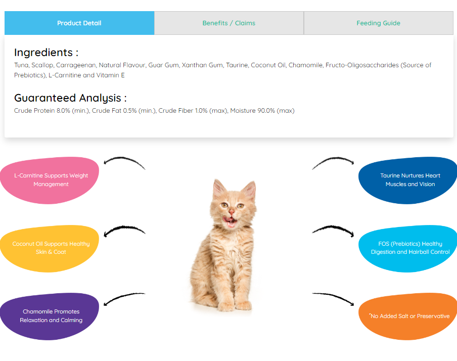 Moochie Cat Food Tuna & Scallop Recipe in Jelly Pouch 70g Pack of 12