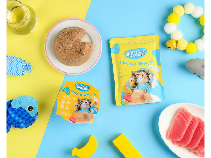 MOOCHIE KITTEN MOUSSE TUNA & CHICKEN RECIPE 70g Pouch Pack of 12