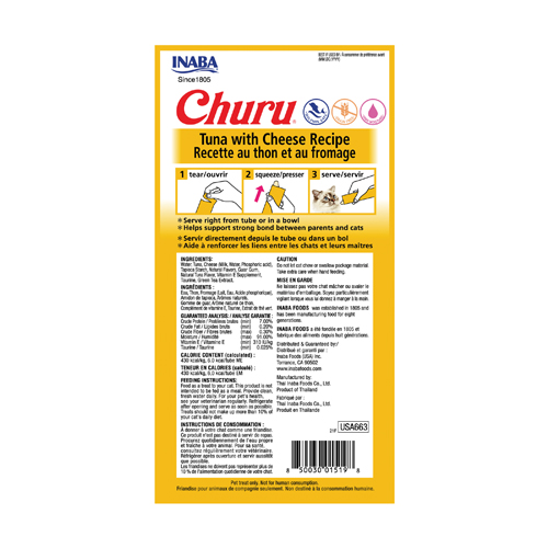 Inaba Churu Tuna with Cheese - 56g - Pack of 12